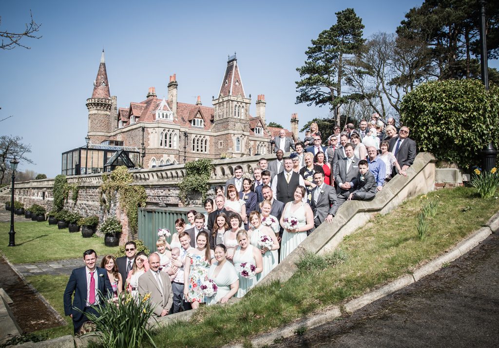 Rushpool hall wedding group photo