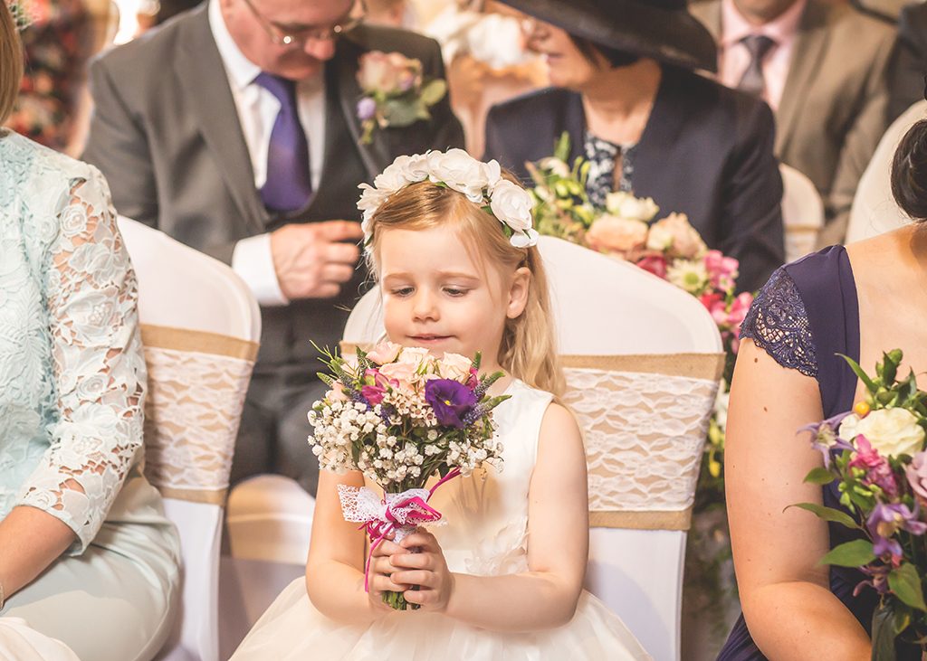 flower girl alnwick castle wedding