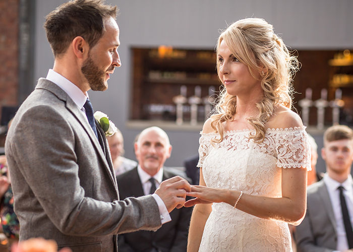 placing ring on finger