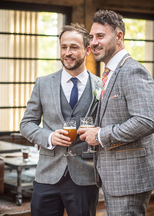 groom and friend