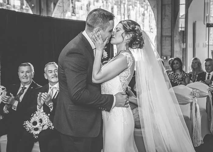 first kiss wedding ceremony alnwick castle