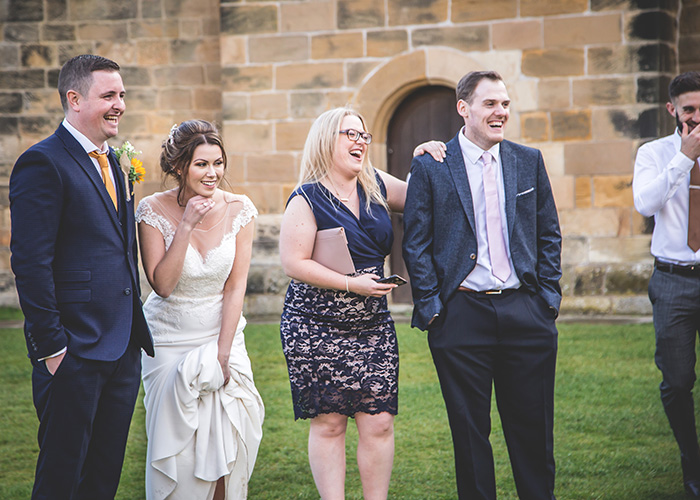 guests having fun at wedding