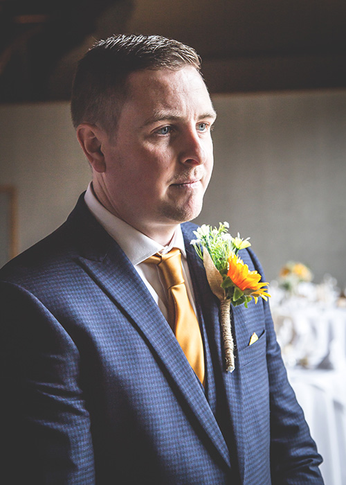 groom waiting before the ceremony